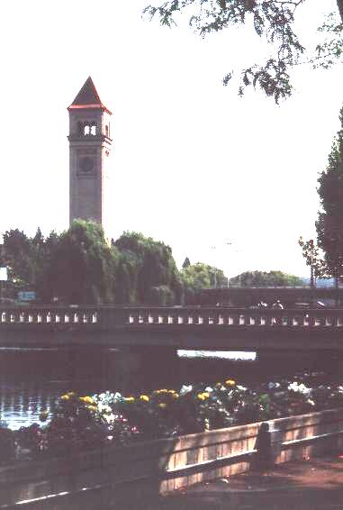 The famous Riverfront Park clock tower.